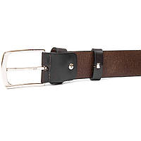 Практичный мужской кожаный ремень GRANDE PELLE 11452 Темно-коричневый хорошее качество