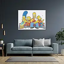 Плакат "Сімпсони на дивані, Simpsons", 43×60см, фото 3