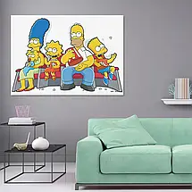 Плакат "Сімпсони на дивані, Simpsons", 43×60см, фото 2