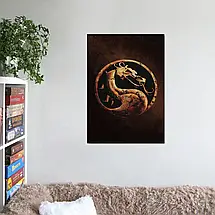 Плакат "Мортал Комбат, лого, Mortal Kombat, logo", 60×43см, фото 2