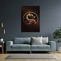 Плакат "Мортал Комбат, лого, Mortal Kombat, logo", 60×43см, фото 3