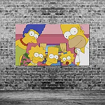 Плакат "Сімпсони біля вікна, Гомер, Барт, Мардж, Ліза, Меггі, Simpsons", 34×60см, фото 3