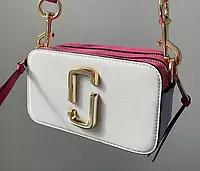 Marc Jacobs Small Camera Bag White/Pink 18 х 10.5 х 7 см хорошее качество женские сумочки и клатчи хорошее