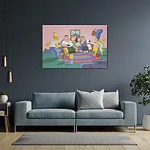 Плакат "Сімпсони та Гріффіни, Simpsons, Family Guy", 40×60см, фото 3