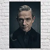 Плакат "Доктор Ватсон, Мартин Фримен, Sherlock", 106×71см