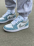 Nike Air Jordan Retro 1 Low Blue White Grey, фото 9