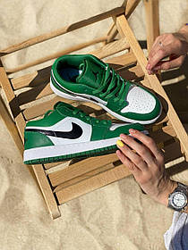 Nike Air Jordan Retro 1 Low Green White «Black Logo»