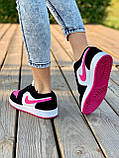 Nike Air Jordan Retro 1 Low Pink Black White, фото 6