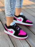 Nike Air Jordan Retro 1 Low Pink Black White, фото 9