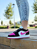 Nike Air Jordan Retro 1 Low Pink Black White, фото 10