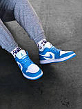 Nike Air Jordan Retro 1 Low Blue White 2, фото 4