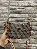 Guess Mini Bag Grey/Brown 20x12x5 женские сумочки и клатчи хорошее качество