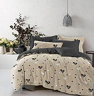 Комплект постільної білизни Бязь Голд Вікторія, двокольорова постільна білизна Полуторний