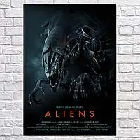 Плакат "Чужие, ксеноморф-королева, Aliens", 60×43см