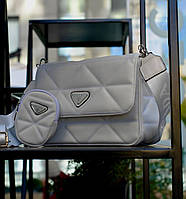 Prada white(silver) женские сумочки и клатчи хорошее качество