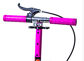 Scooter 470 Pink міський двоколісний самокат складаний з ручним гальмом для дівчаток (рожевий), фото 4