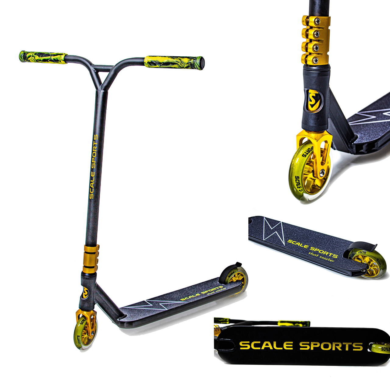 Scale Sports Adrenaline трюковий самокат для дітей від 7 років с системой HIC Золотого кольору