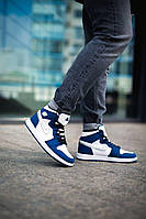 Nike Air Jordan 1 Retro Mid Blue White 1 хорошее качество кроссовки и кеды хорошее качество Размер 44