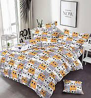 Комплект постільної білизни Бязь Голд Прайд помаранчевий, полуторний
