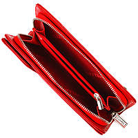 Женское портмоне клатч из натуральной кожи CANPELLINI 21534 Красное хорошее качество