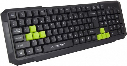 Клавіатура дротова Esperanza EGK102 Green USB (EGK102GUA), фото 1