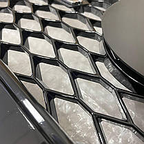 Решітка радіатора AUDI (Ауді) A6 С6 (2004-2011) Чорний глянець рамка, сітка та логотип, стиль RS6, фото 3