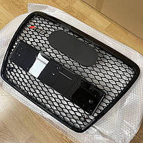 Решітка радіатора AUDI (Ауді) A6 С6 (2004-2011) Чорний глянець рамка, сітка та логотип, стиль RS6, фото 2