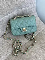 Chanel Mini mint 13*10*5 хорошее качество женские сумочки и клатчи хорошее качество