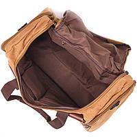 Удобная дорожная сумка из плотного текстиля 21239 Vintage Коричневая хорошее качество