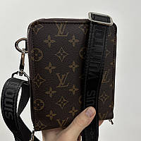 Louis Vuitton S-Lock Vertical Zip Bag Brown manbag 15 x 18 x 4.5 см Мужские сумки и барсетки хорошее