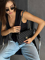 Chanel Black 2,55 ТЕКСТУРНА ШКІРА 24x15x7 хорошее качество женские сумочки и клатчи хорошее качество