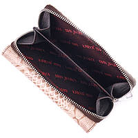 Превосходное женское портмоне из лакированной фактурной кожи KARYA 21430 Бежевый хорошее качество