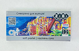 Пастель суха м'яка 12 кольорів ZB2493 133587 ZIBI
