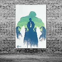 Плакат "Халк, мінімалістичний, Hulk", 60×43см, фото 3
