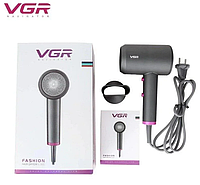 Профессиональный мощный фен для сушки укладки волос с защитой от перегрева дорожний VGR-V400 1800-2000 ВТ zin