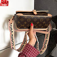Модная женская сумка Louis Vuitton Diane не большого размера коричневого цвета, маленькие сумки через плечо