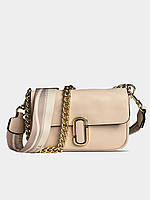 Marc Jacobs The J Marc Shoulder Bag Cream 23 х 15 х 6 см хорошее качество женские сумочки и клатчи хорошее