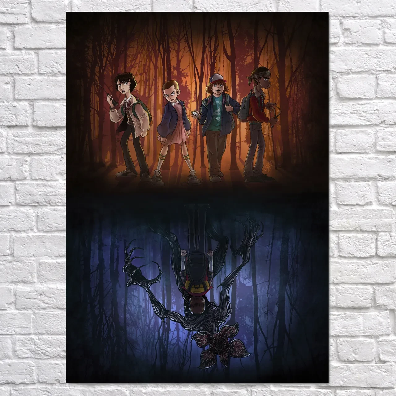 Плакат "Дивні Дива, Stranger Things", 60×43см