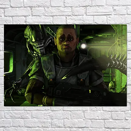 Плакат "Останні секунди десантника, Alien, Colonial Marine", 40×60см, фото 2