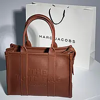 Marc Jacobs Medium Tote Bag Brown Leather 34 х 26 х 12 см хорошее качество женские сумочки и клатчи хорошее