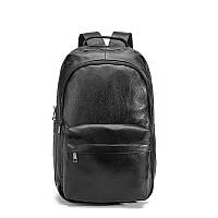 Мужской кожаный рюкзак для ноутбука и спортзала NiceBags V123210 - Черный