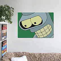 Плакат "Футурама, Бендер, Futurama, Bender", 43×60см, фото 2