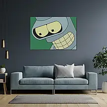 Плакат "Футурама, Бендер, Futurama, Bender", 43×60см, фото 3