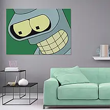 Плакат "Футурама, Бендер, Futurama, Bender", 43×60см, фото 2