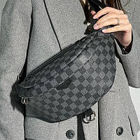 Louis Vuitton Discovery Bumbag PM Grey Chess Canvas 30 х 15 х 12 см гарна якість жіночі сумочки та клатчі
