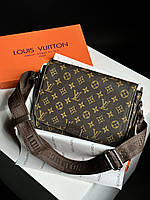 Louis Vuitton District PM Brown Canvas manbag 26 x 20 x 8 см Мужские сумки и барсетки хорошее качество