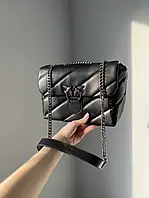 Pinko Puff Black Grey 25x19x11 женские сумочки и клатчи хорошее качество