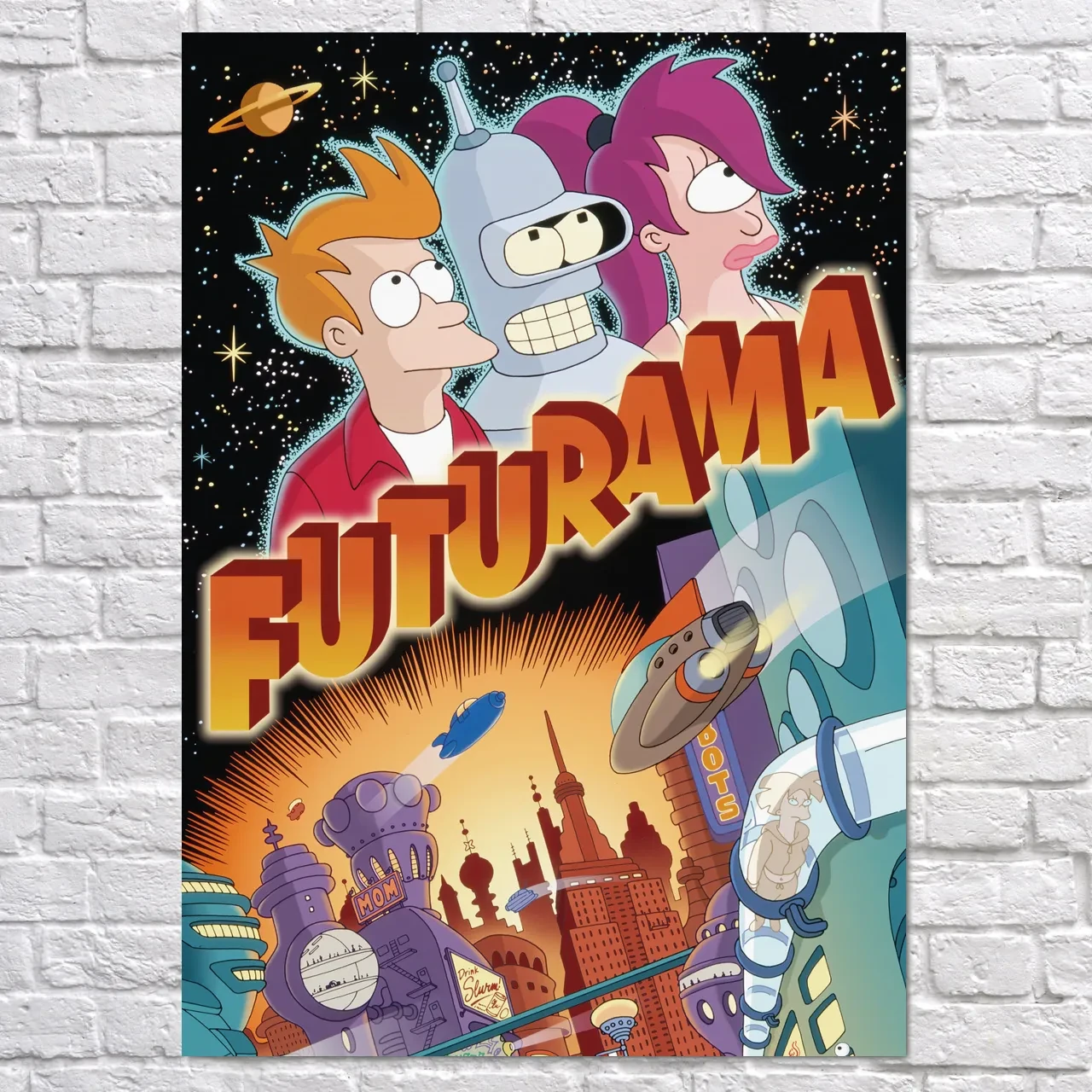 Плакат "Футурама, головні персонажі, Futurama", 60×43см