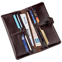 Бумажник вертикальный из кожи алькор SHVIGEL 16202 Коричневый хорошее качество