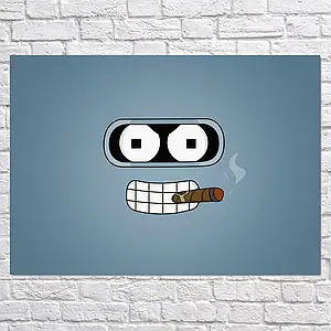 Плакат "Футурама, Бендер, Futurama, Bender", 43×60см